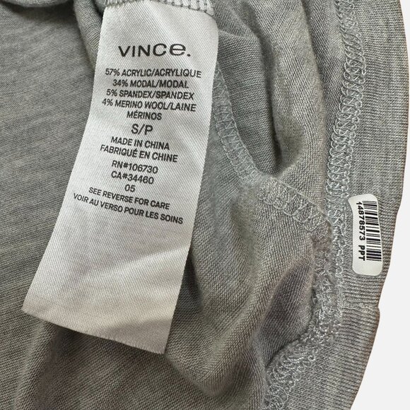 VINCE Gray Dolman Sleeve Boat Neck Modal Merino Lounge Knit Sweater Luxe S Women - Picture 4 of 5